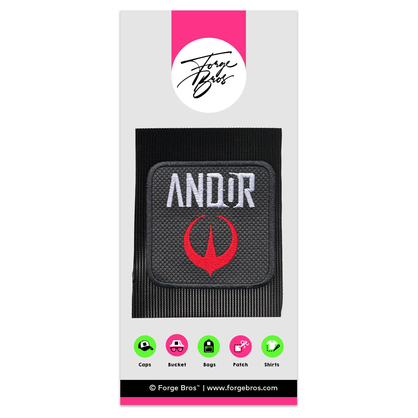 Andor Embroidered Hat Classic Trucker Mesh White Cap