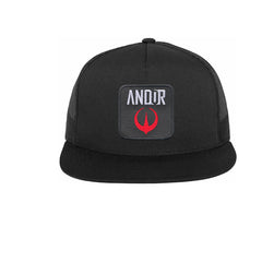 Andor Embroidered Hat Classic Trucker Mesh Black Cap