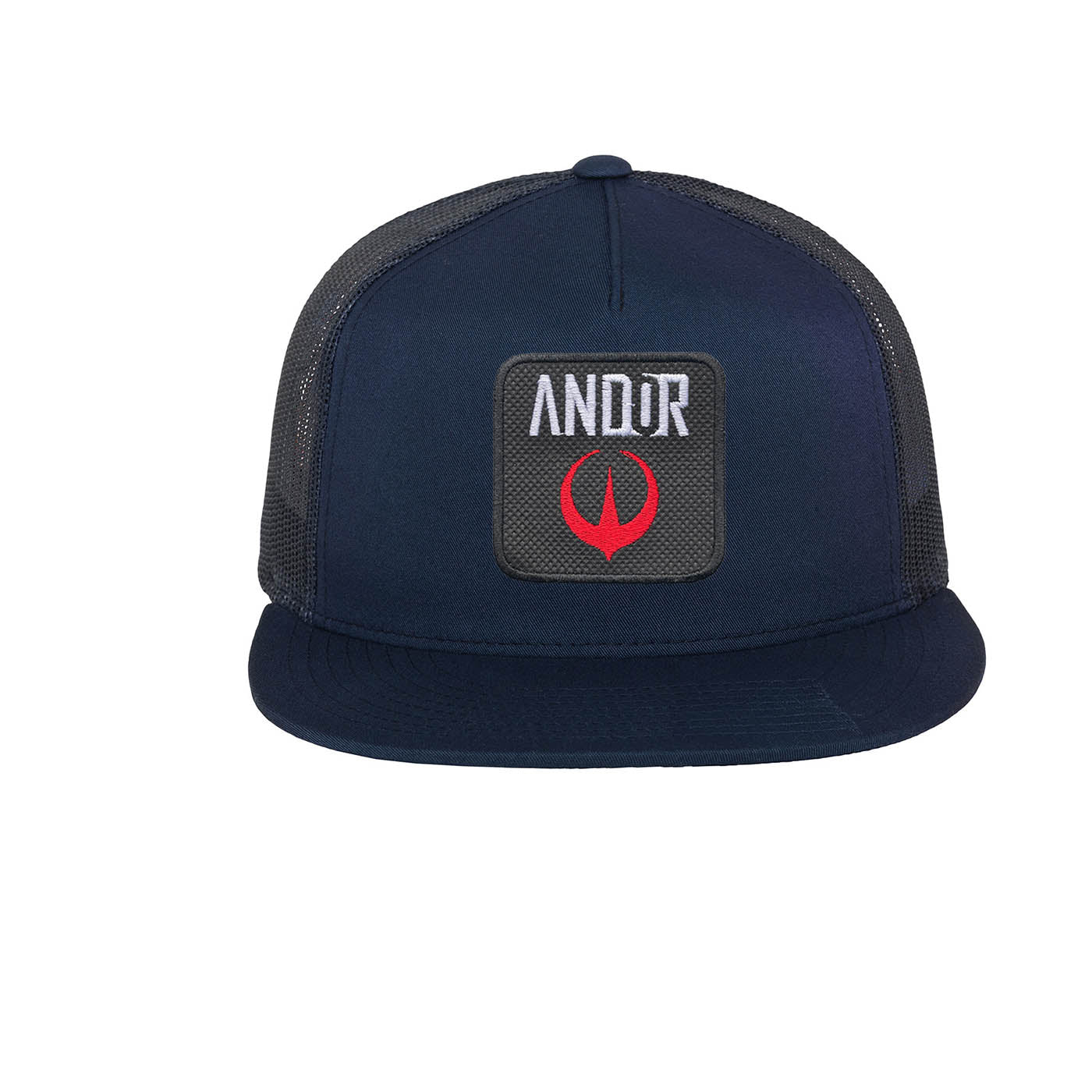 Andor Embroidered Hat Classic Trucker Mesh Blue Cap