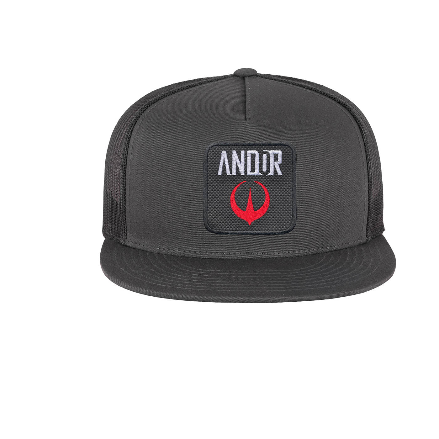 Andor Embroidered Hat Classic Trucker Mesh Grey Cap