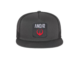 Andor Embroidered Hat Classic Trucker Mesh Grey Cap