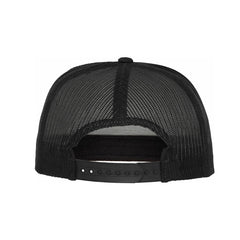 Mando Trucker Hat with Removable Hook & Loop Patch | Embroidered Star Wars Snapback Cap | Black, White & Grey Mandalorian Hat