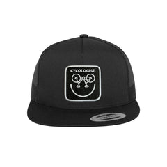 Cycologist Trucker Hat Embroidered Patch Bicycle Snapback Trucker Cap Black, White, Grey