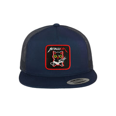 Metalicat Trucker Hat Embroidered Heavy Metal Snapback Trucker Cap Black, White, Grey