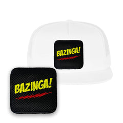 Bazinga Embroidered Baseball Cap Iconic Sheldon Cooper White Hat