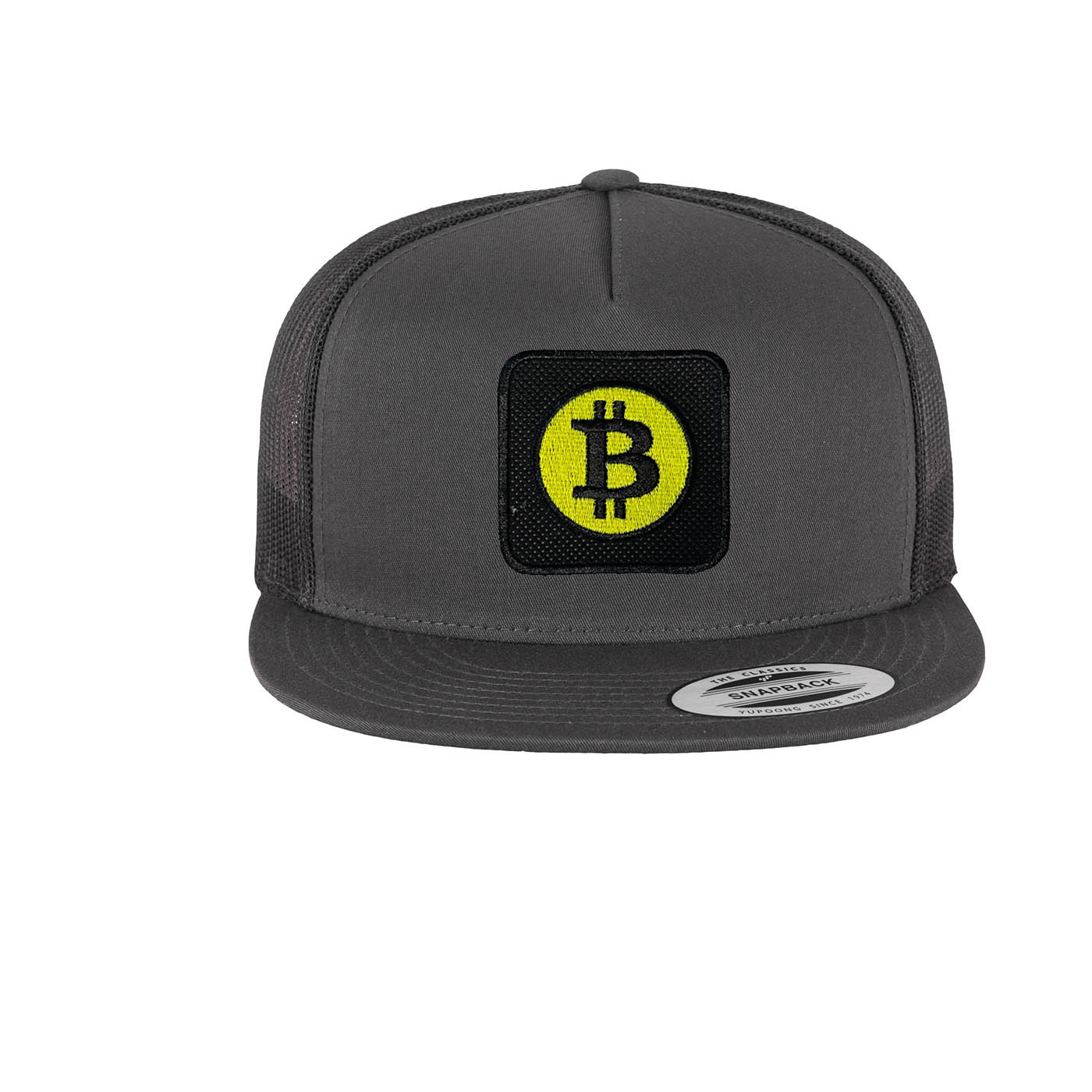 Bitcoin Embroidered Baseball Grey Cap Cryptocurrency Gift Forge Bros