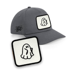 Spooky Ghost Cap - Embroidered Halloween Patch 5-Panel Urbanwear Hat by Forge Bros