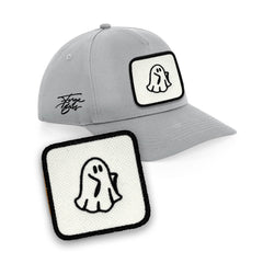 Spooky Ghost Cap - Embroidered Halloween Patch 5-Panel Urbanwear Hat by Forge Bros