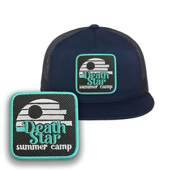 Death Star Trucker Hat Embroidered Snapback Trucker Cap Black, White, Grey