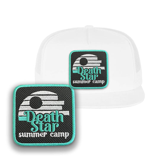 Death Star Trucker Hat Embroidered Snapback Trucker Cap Black, White, Grey