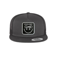 Cycologist Trucker Hat Embroidered Patch Bicycle Snapback Trucker Cap Black, White, Grey