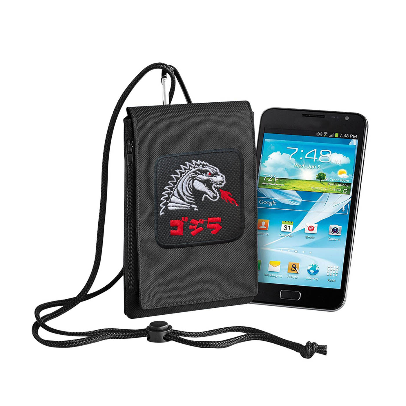 Japanese Godzilla Neck Phone Pouch XL Size Anime Manga