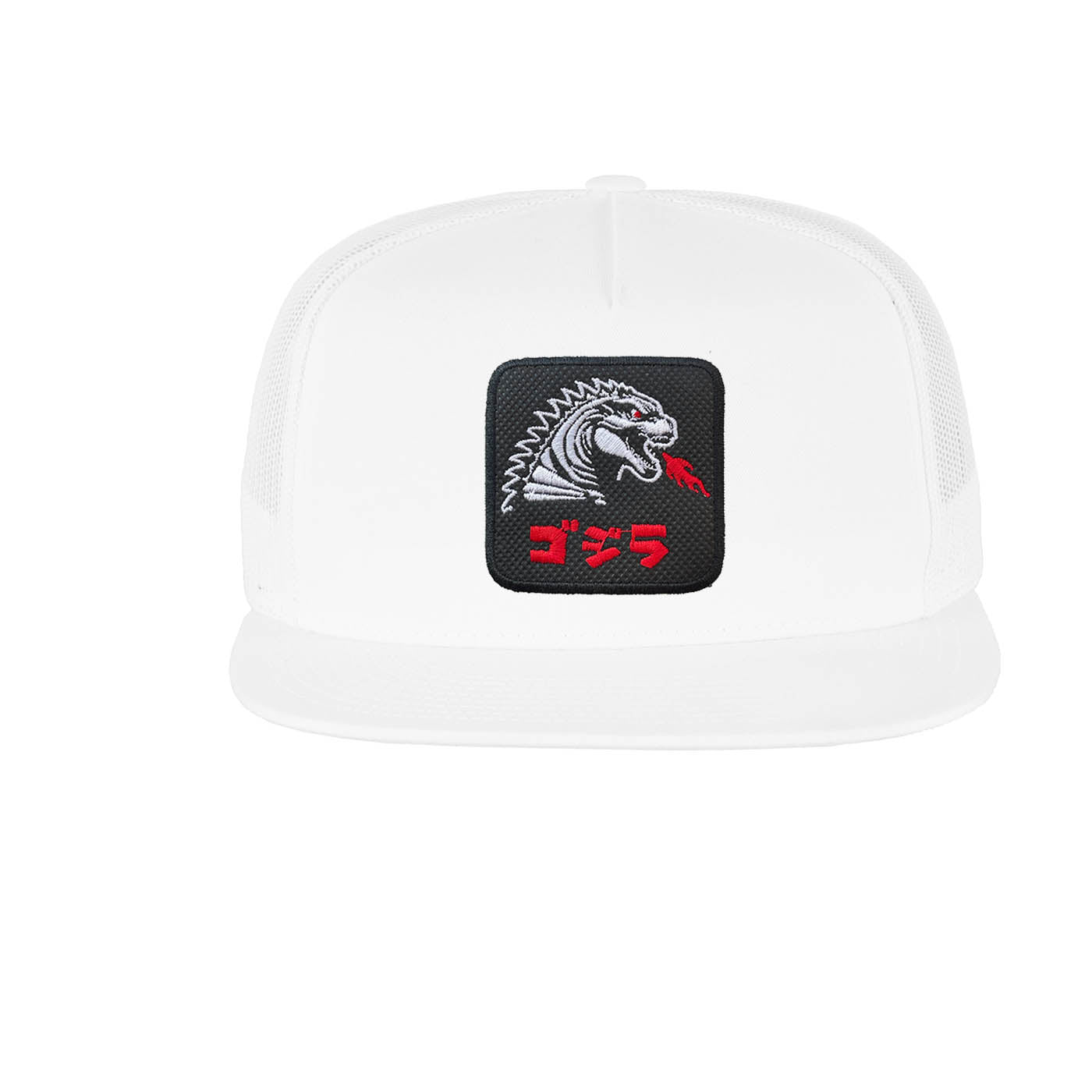 White Godzilla Kaiju Embroidered Japan Monster Hat Classic Trucker Mesh Cap