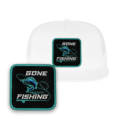 Fishing Trucker Hat Embroidered Snapback Trucker Mesh Fisherman Cap Black, White, Grey