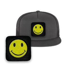 Happy Emoji Embroidered Baseball Grey Cap Forge Bros