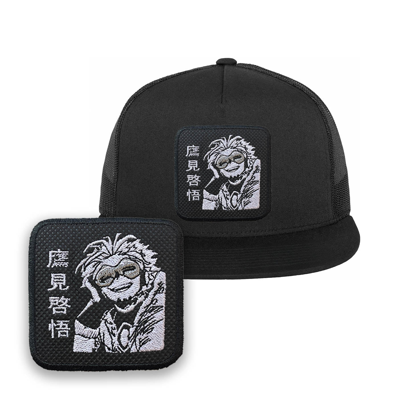 Hawks Keigo Embroidered Hat Takami Classic Trucker Mesh Black Cap