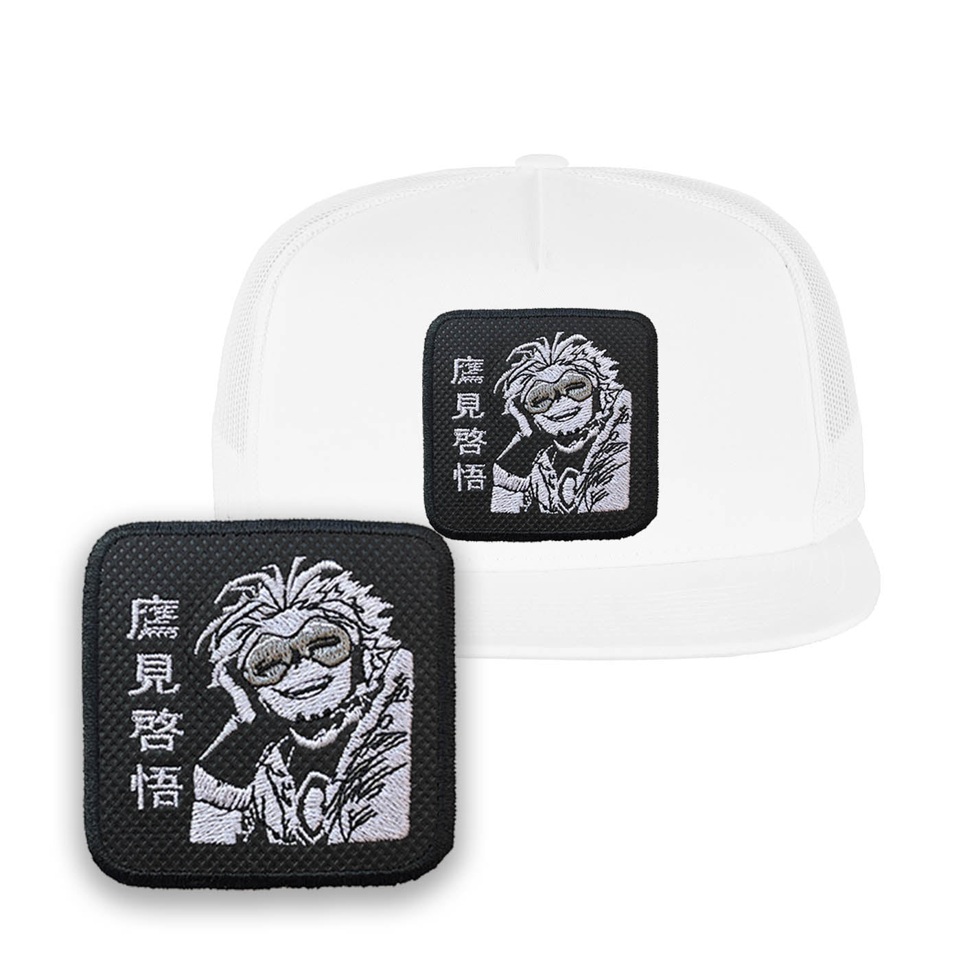 Hawks Keigo Embroidered Hat Takami Classic Trucker Mesh White Cap