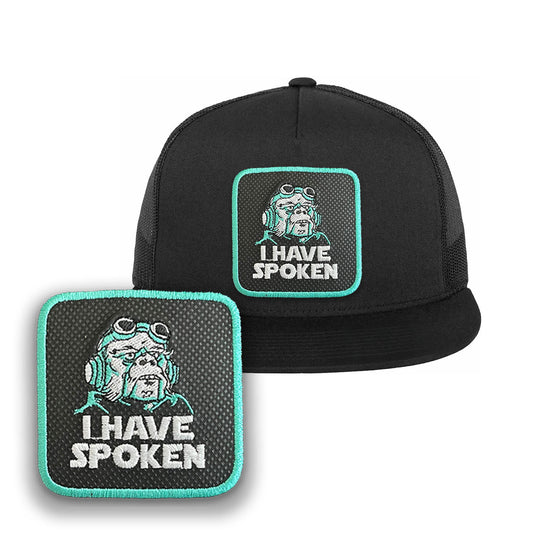 I have Spoken Trucker Hat Embroidered Kuill Mando Snapback Trucker Cap Black, White, Grey