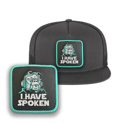 I have Spoken Trucker Hat Embroidered Kuill Mando Snapback Trucker Cap Black, White, Grey