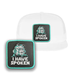 I have Spoken Trucker Hat Embroidered Kuill Mando Snapback Trucker Cap Black, White, Grey