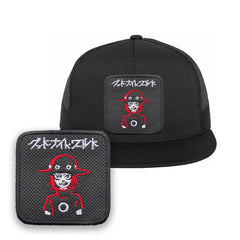 Ichi Taichiro Arima Embroidered Hat Classic Trucker Mesh Black Cap