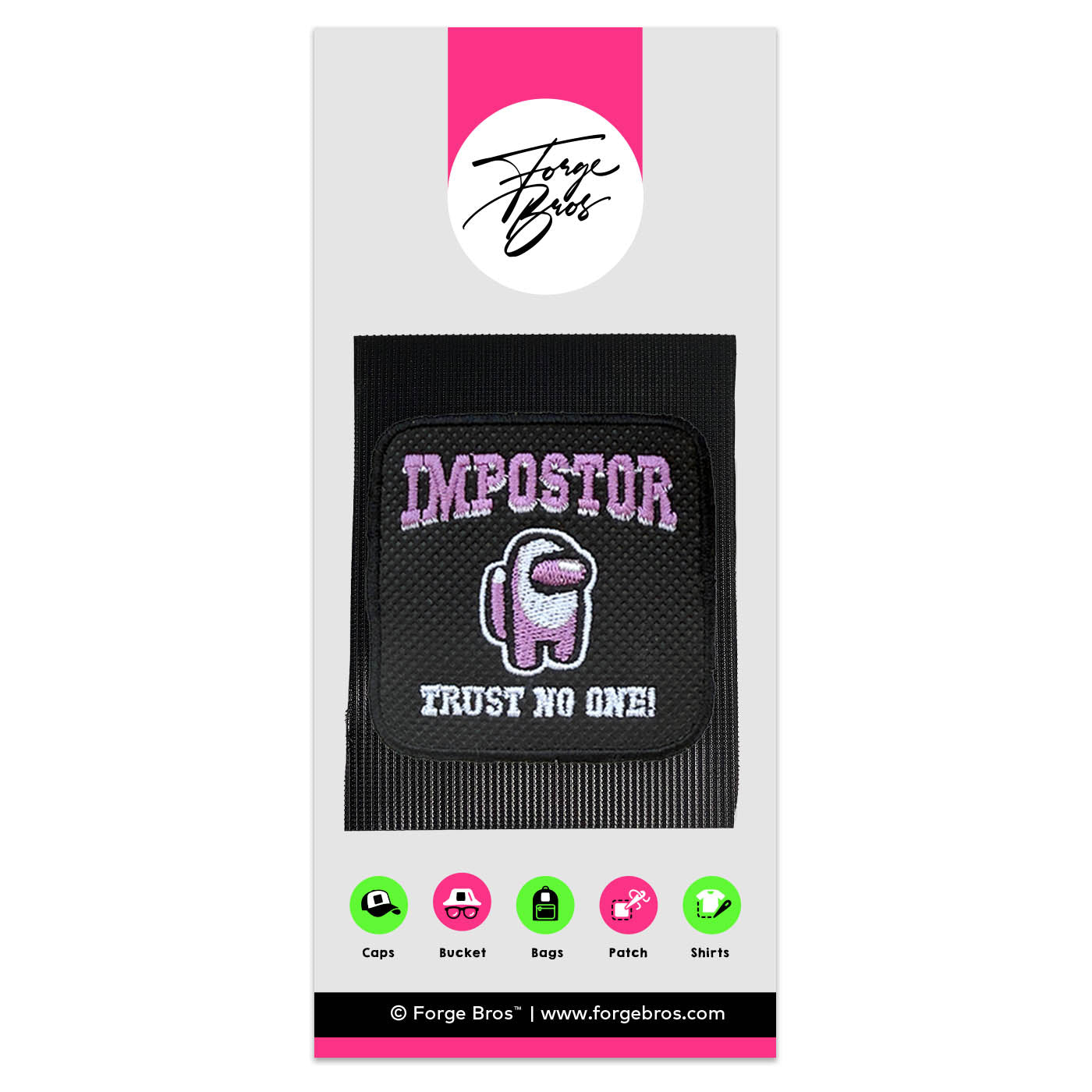 Purple Impostor Embroidered Hook & Loop Patch for Forge Bros Caps