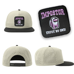 Purple Impostor Streetwear Hat with Flat Visor Embroidered Patch