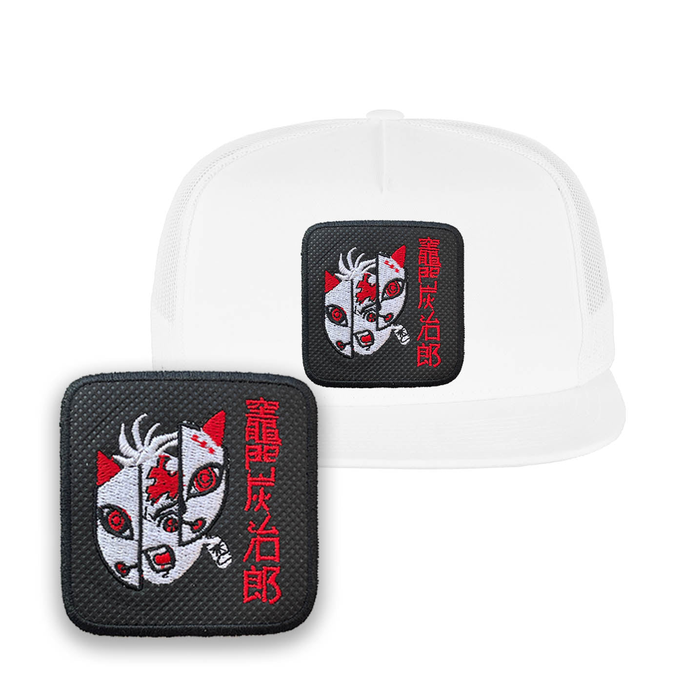 Anime Kamado Tanjiro Mask Demon Slayer Kimetsu No Yaiba White Cap