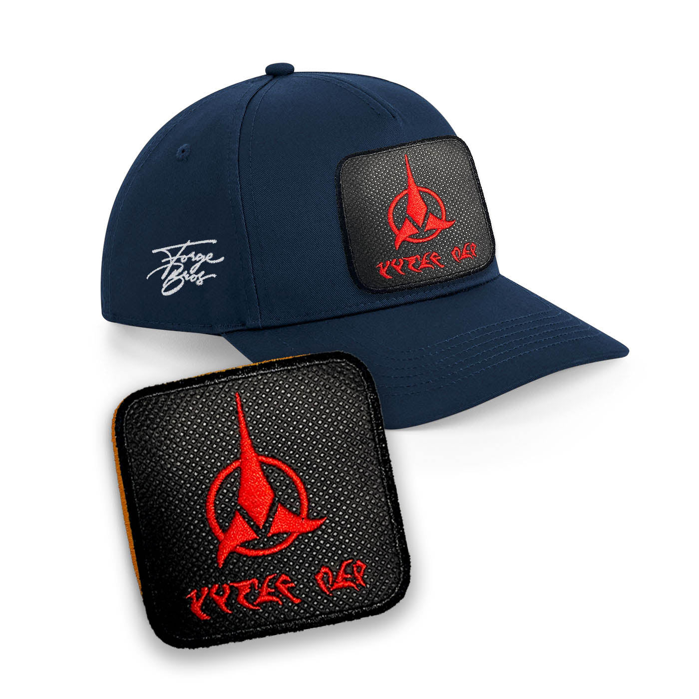 Klingon Embroidered Baseball Blue Navy Hat by Forge Bros