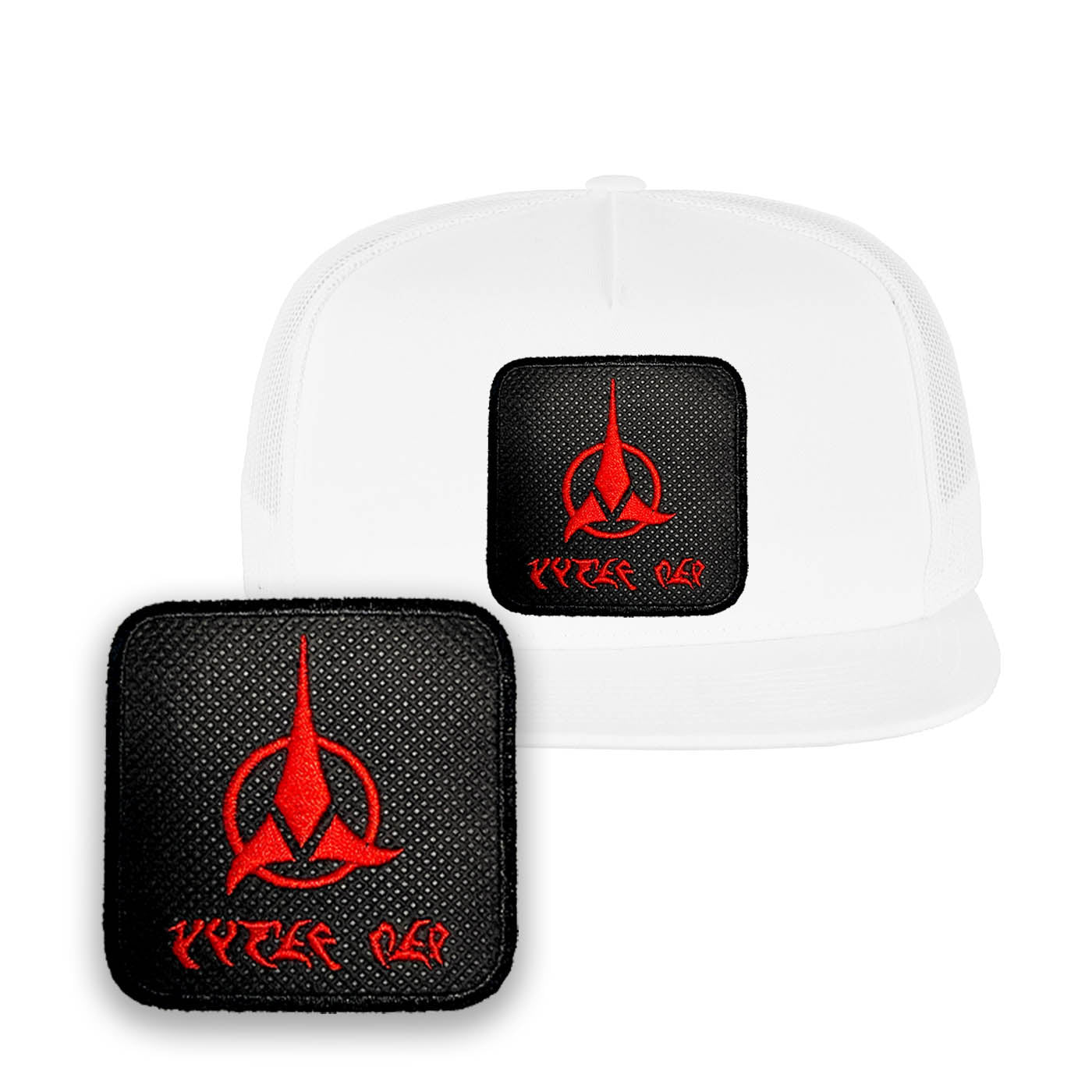 Klingon Symbol Embroidered Baseball White Cap