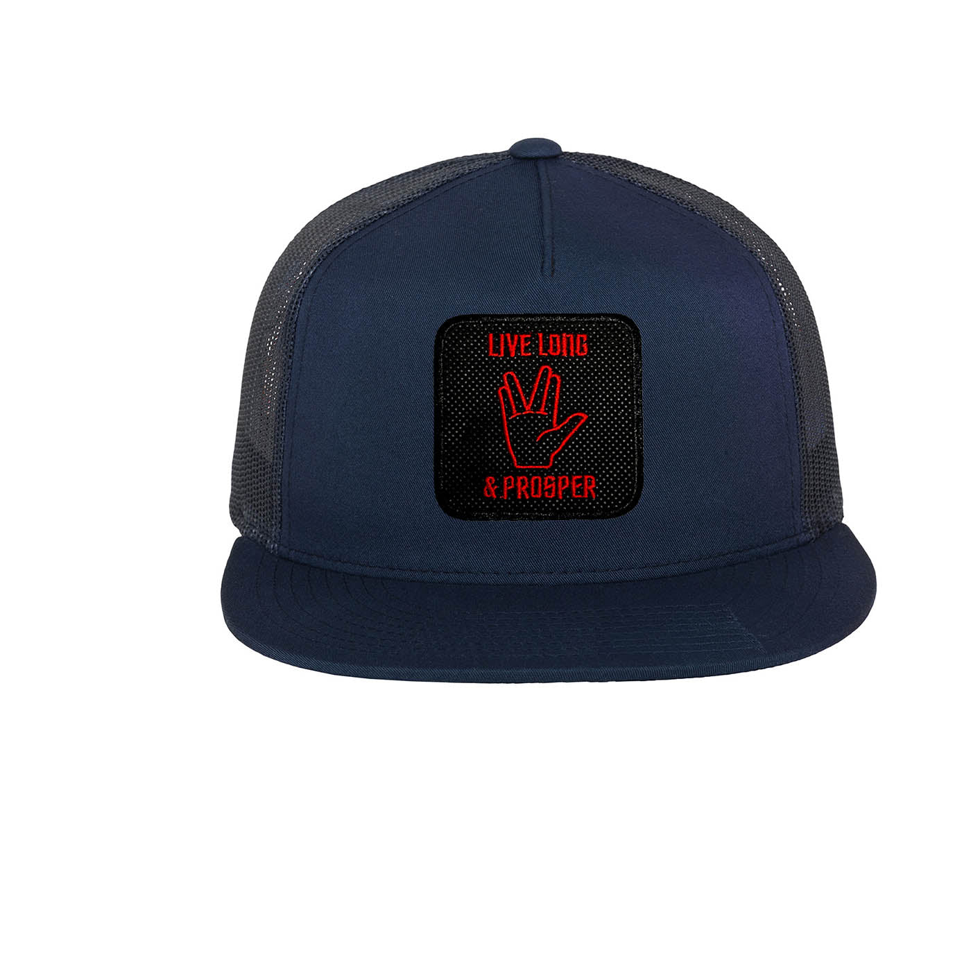 Live Long & Prosper Embroidered Baseball Blue Navy Cap Spock Vulcan