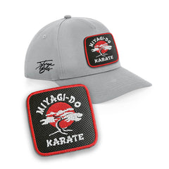 Miyagi do Karate Kid Cap Embroidered Patch Hat Black, White, Grey
