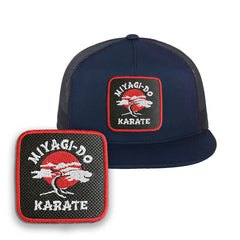 Miyagi Do Trucker Hat Embroidered Patch Snapback Trucker Cap Black, White, Grey