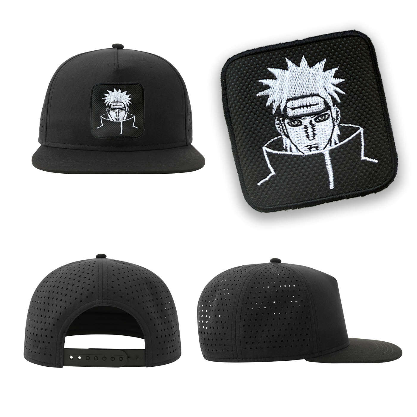 Naruto Nagato Streetwear Hat with Flat Visor Embroidered Patch