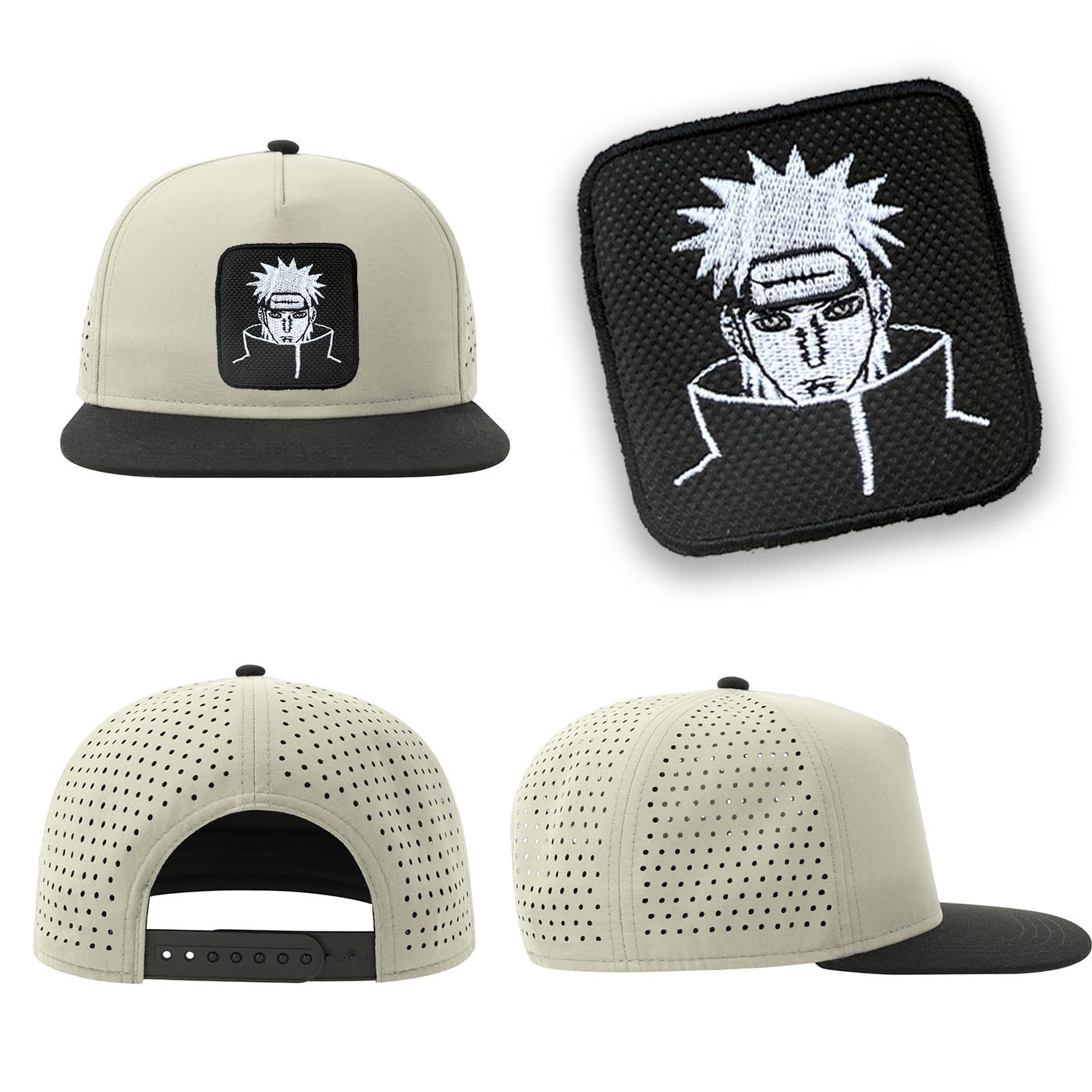 Naruto Nagato Streetwear Hat with Flat Visor Embroidered Patch