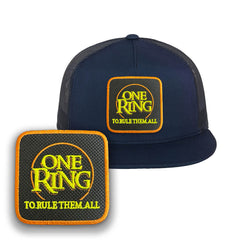 One Ring Trucker Hat Embroidered LOTR Snapback Trucker Cap Black, White, Grey