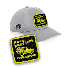 Only Fools and Horses Cushty Cap Embroidered Patch Hat Black, White, Grey