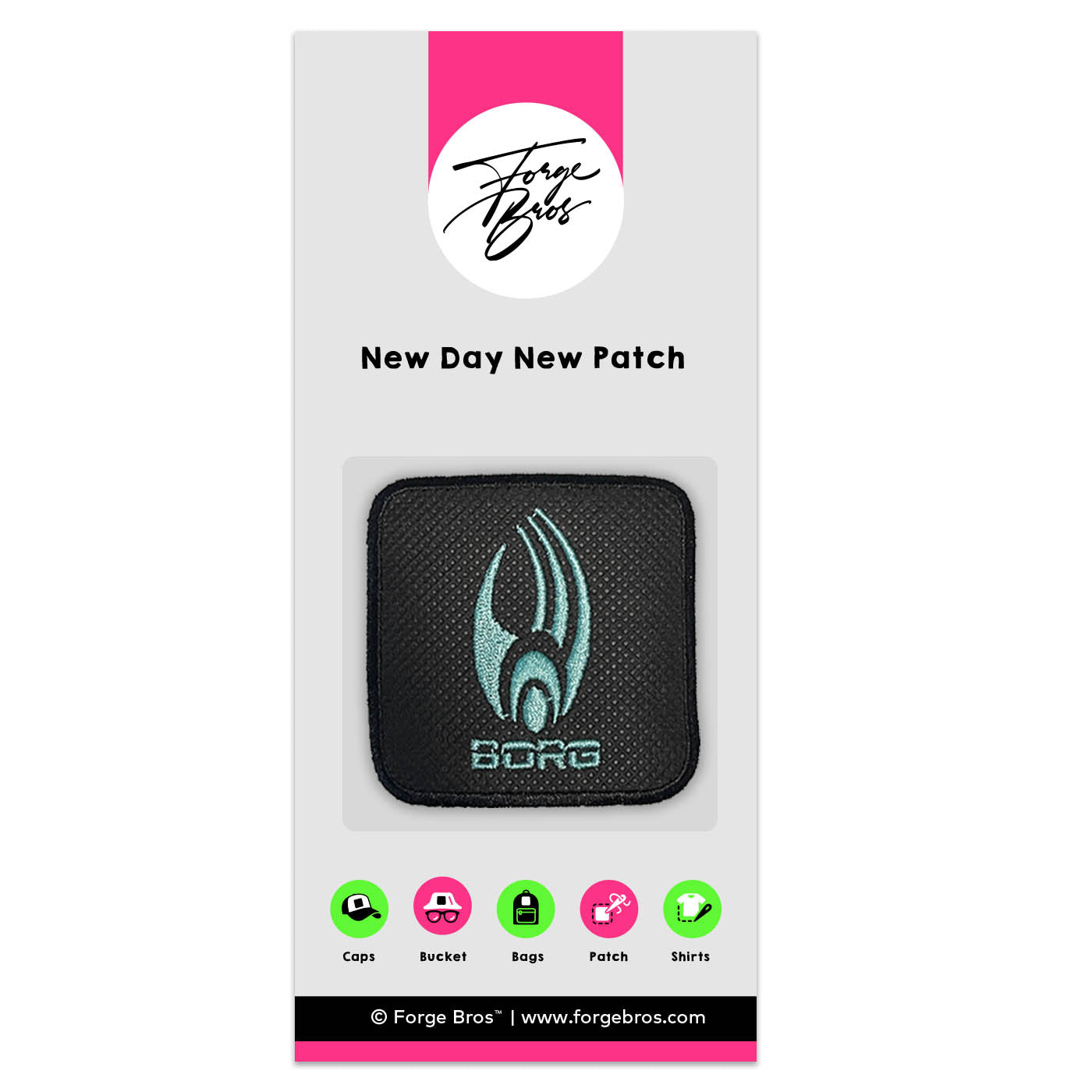 Borg Embroidered Patch for Forge Bros Caps