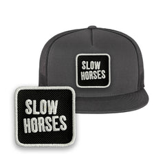 Slow Horses Cap Embroidered Patch Jackson Lamb Trucker Mesh Hat Black, Blue, White