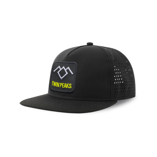 Lynch Twin Peaks Streetwear Black Hat with Flat Visor Embroidered Patch