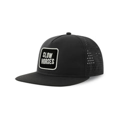 Slow Horses Streetwear Black Hat with Flat Visor Embroidered Patch
