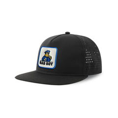 Bad Boy Streetwear Black Hat with Flat Visor Embroidered Patch