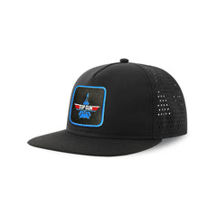 Top Gun Streetwear Black Hat with Flat Visor Embroidered Patch