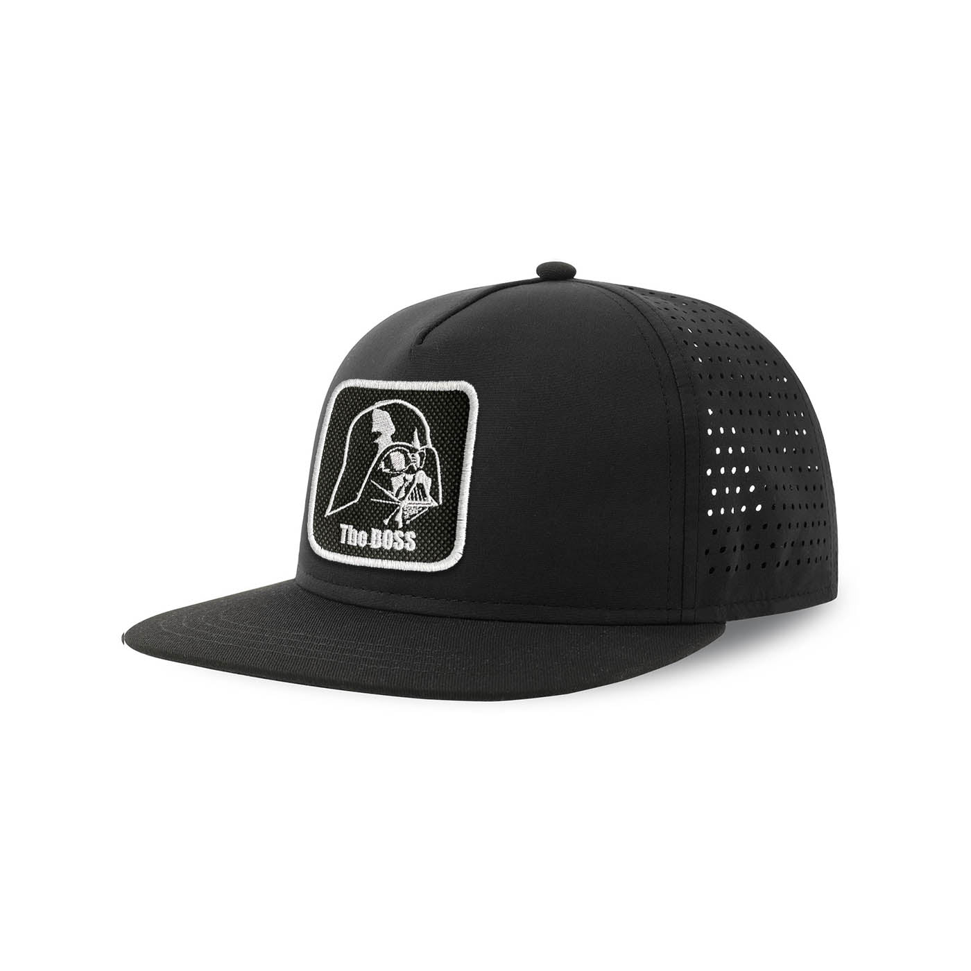 Darth Vader Streetwear Black Hat with Flat Visor Embroidered Patch