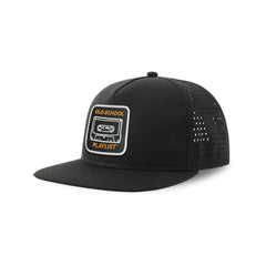 Tape Cassette Streetwear Black Hat with Flat Visor Embroidered Patch