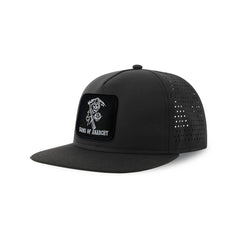 SAMCRO Streetwear Black Hat with Flat Visor Embroidered Patch