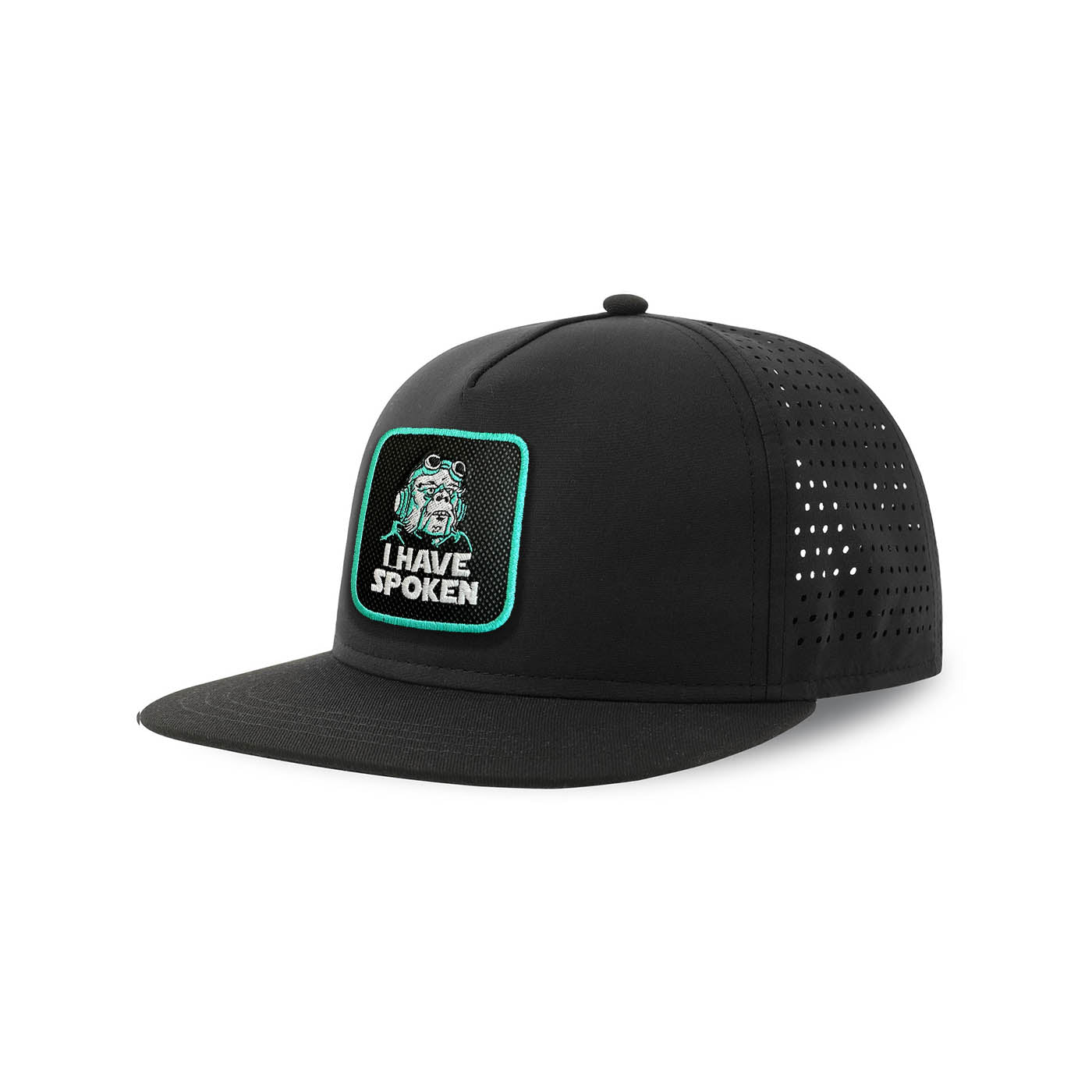 I Have Spoken Streetwear Black Hat with Flat Visor Embroidered Patch
