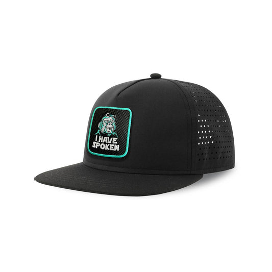 I Have Spoken Streetwear Black Hat with Flat Visor Embroidered Patch