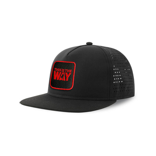 This Is The Way Streetwear Black Hat with Flat Visor Embroidered Patch