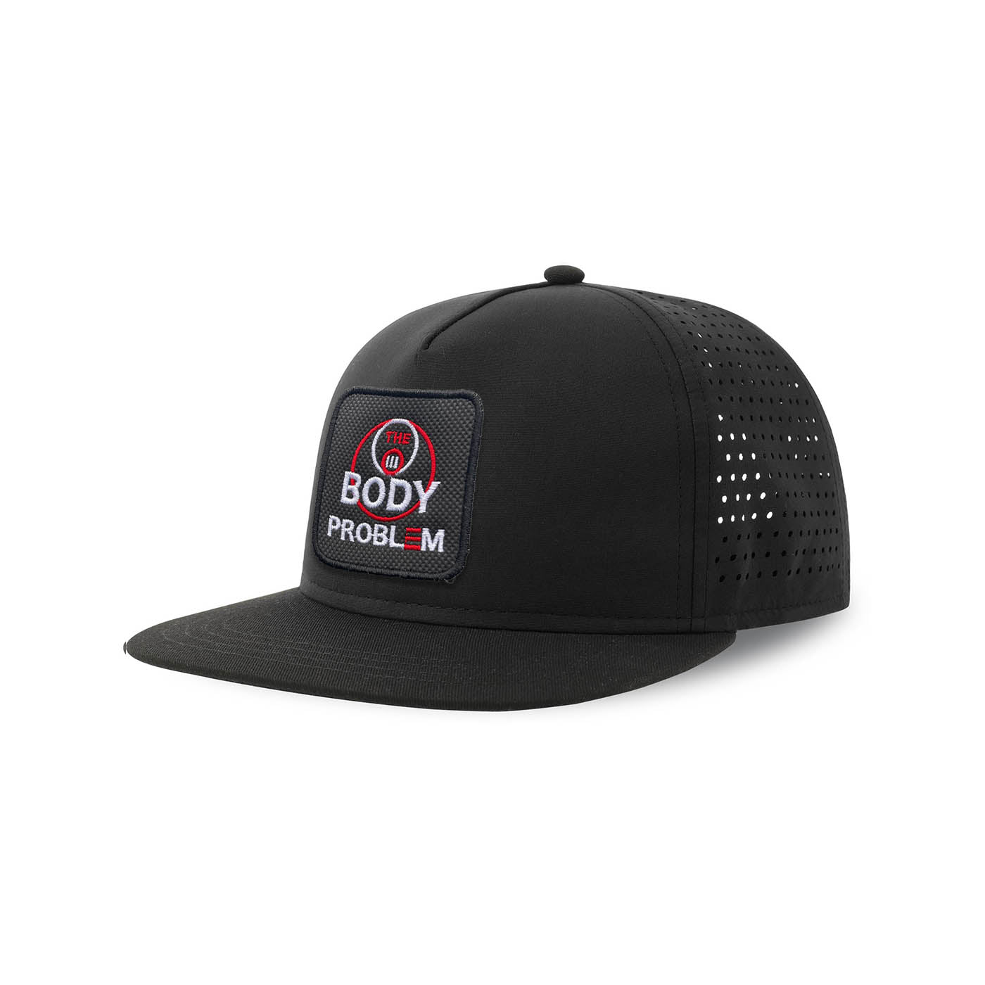 3 Body Problem Streetwear Black Hat with Flat Visor Embroidered Patch